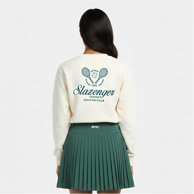White - Slazenger - Women's Crew Sweatshirt